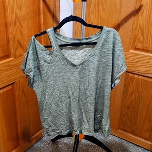 Sanctuary Cut Out Sleeve Tee